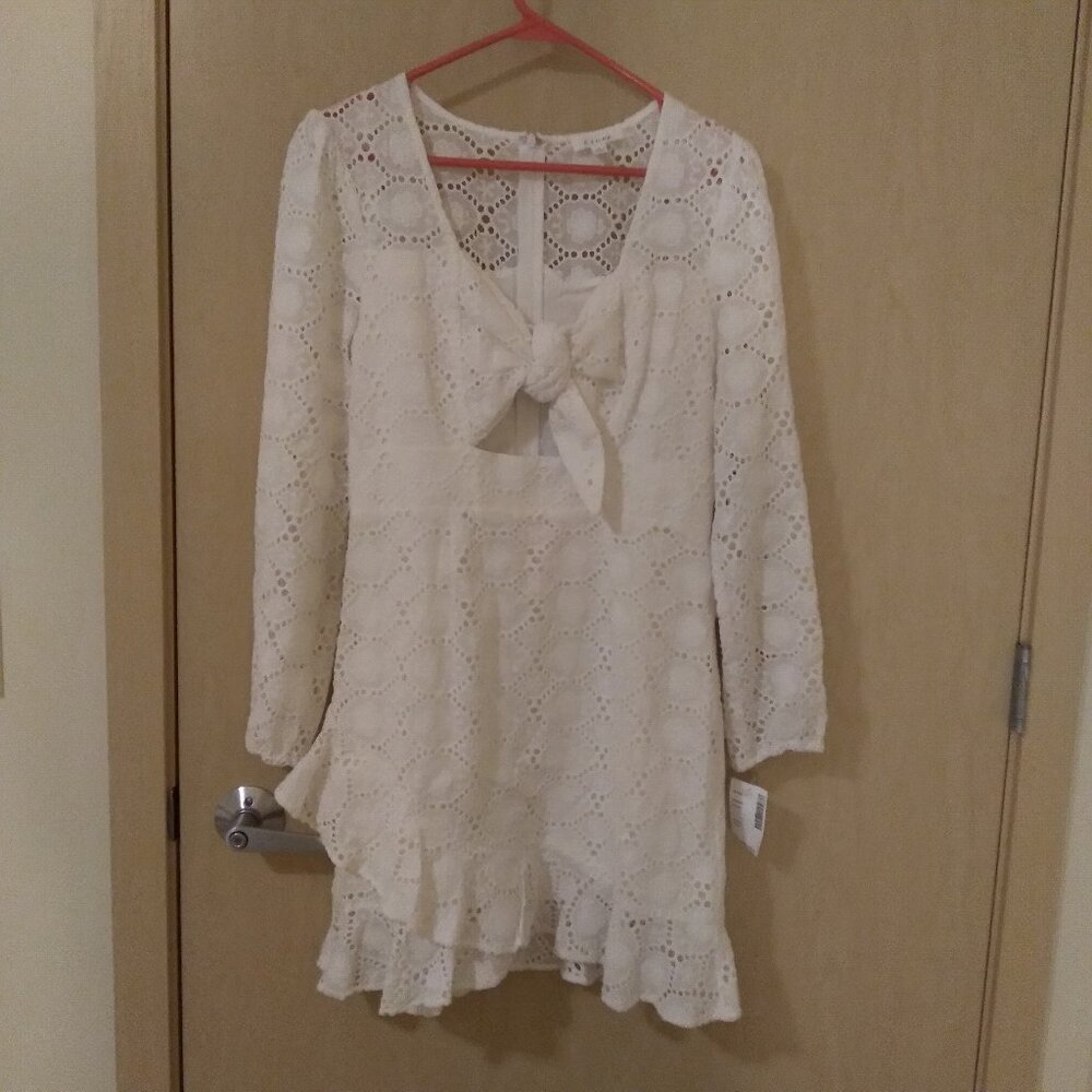 NWT Azura Ivory Lace Cutout Dress (L)